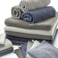 LIVING CRAFTS Barcelona | Badhanddoek Kasjmier/Natuurlijk Gestreept Hot