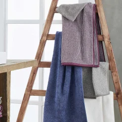 LIVING CRAFTS Barcelona | Handdoek Licht Pruim/Natuur Online