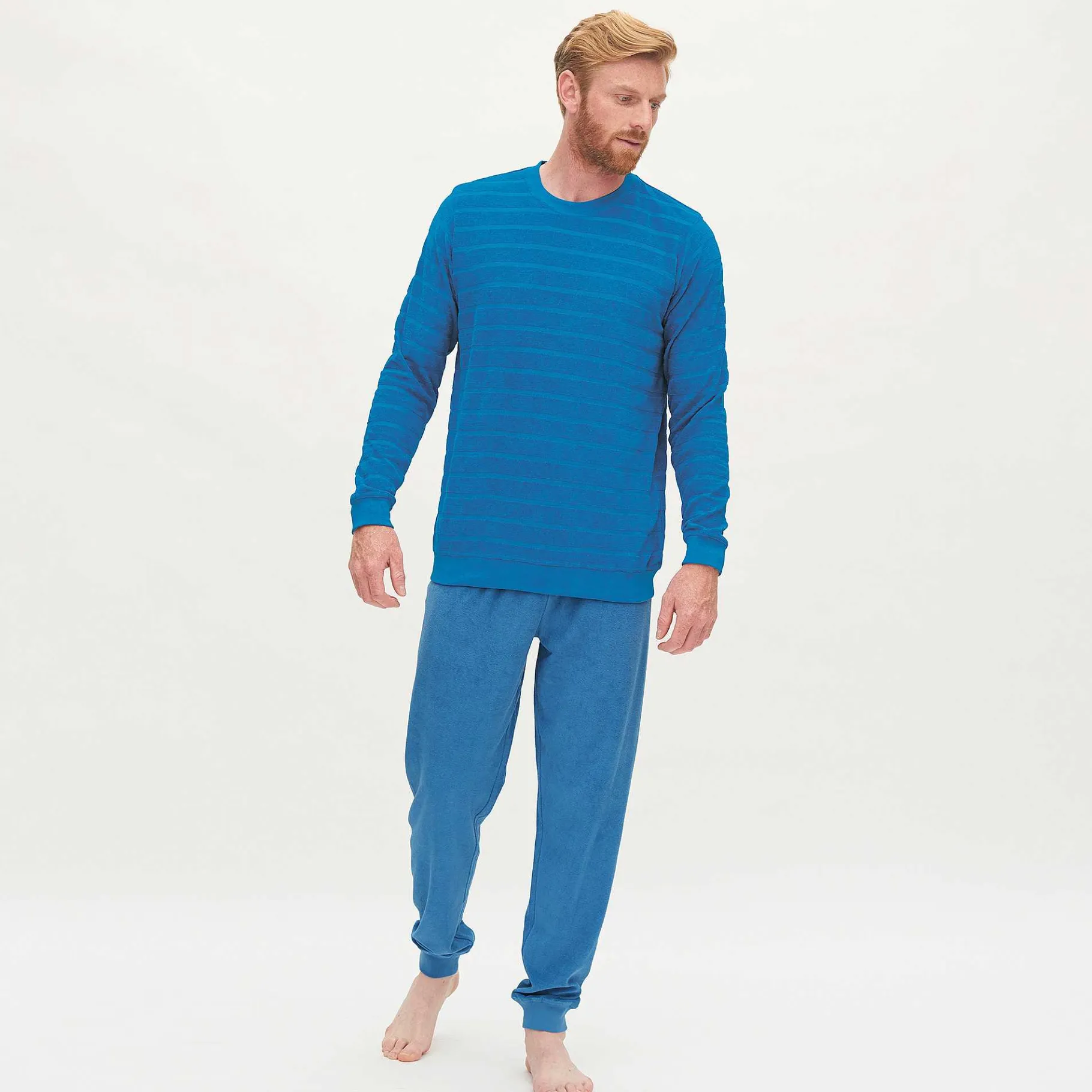 LIVING CRAFTS Bjorn | Terry Pyjama Retroblauw Clearance