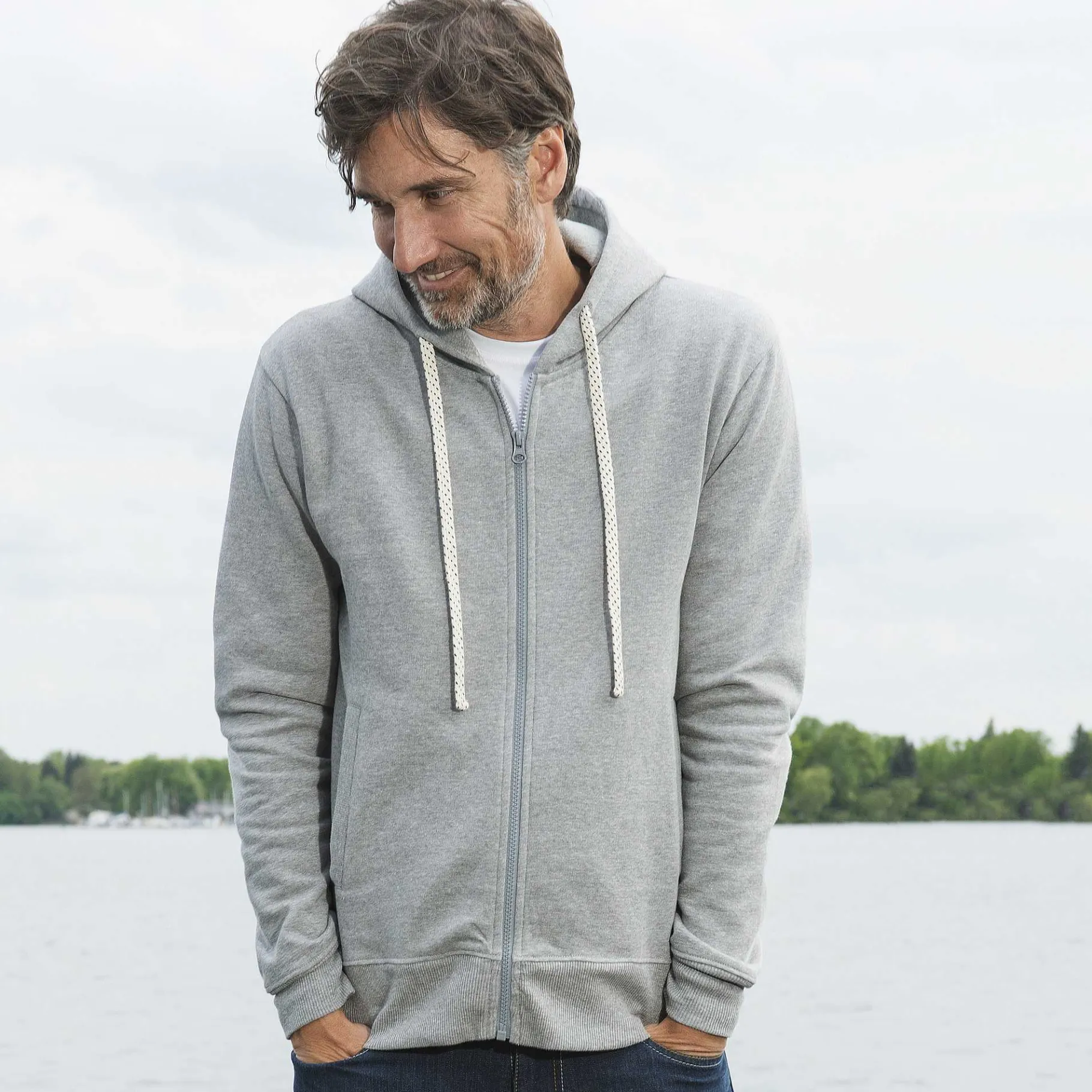 LIVING CRAFTS Cameron | Hoodie-Jasje Grijs Gemeleerd Store