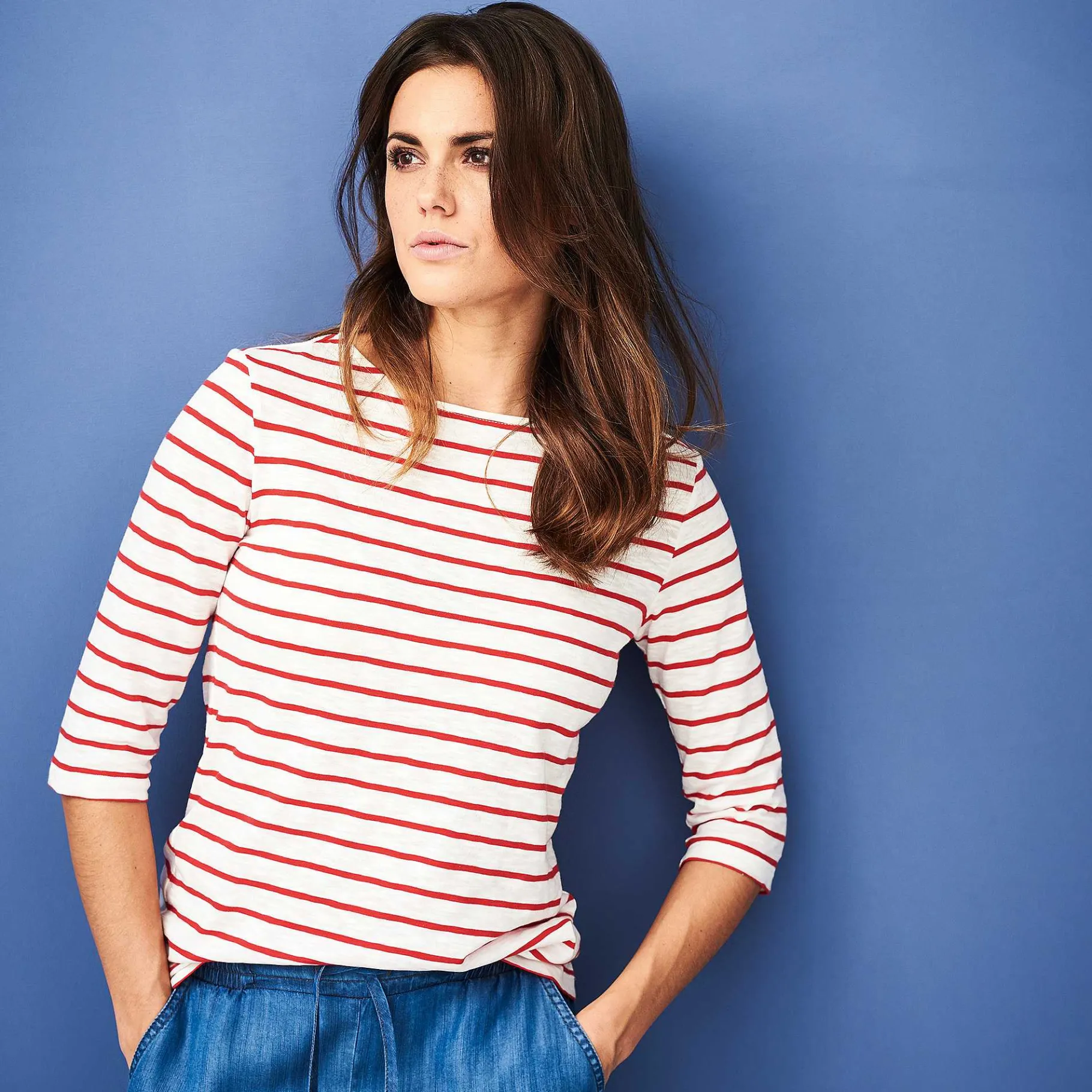 LIVING CRAFTS Chloe | Shirt Gebroken Wit/Chili Flash Sale