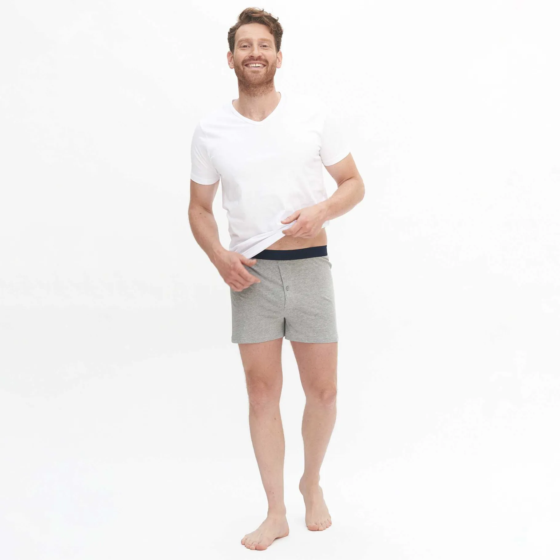 LIVING CRAFTS Ethan | Boxershorts, Set Van 2 Steengrijs Flash Sale