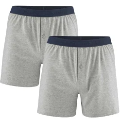 LIVING CRAFTS Ethan | Boxershorts, Set Van 2 Steengrijs Flash Sale