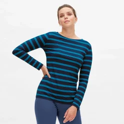 LIVING CRAFTS Hillary | Tshirt Met Lange Mouwen Noordse Fjord/Blauw Outlet