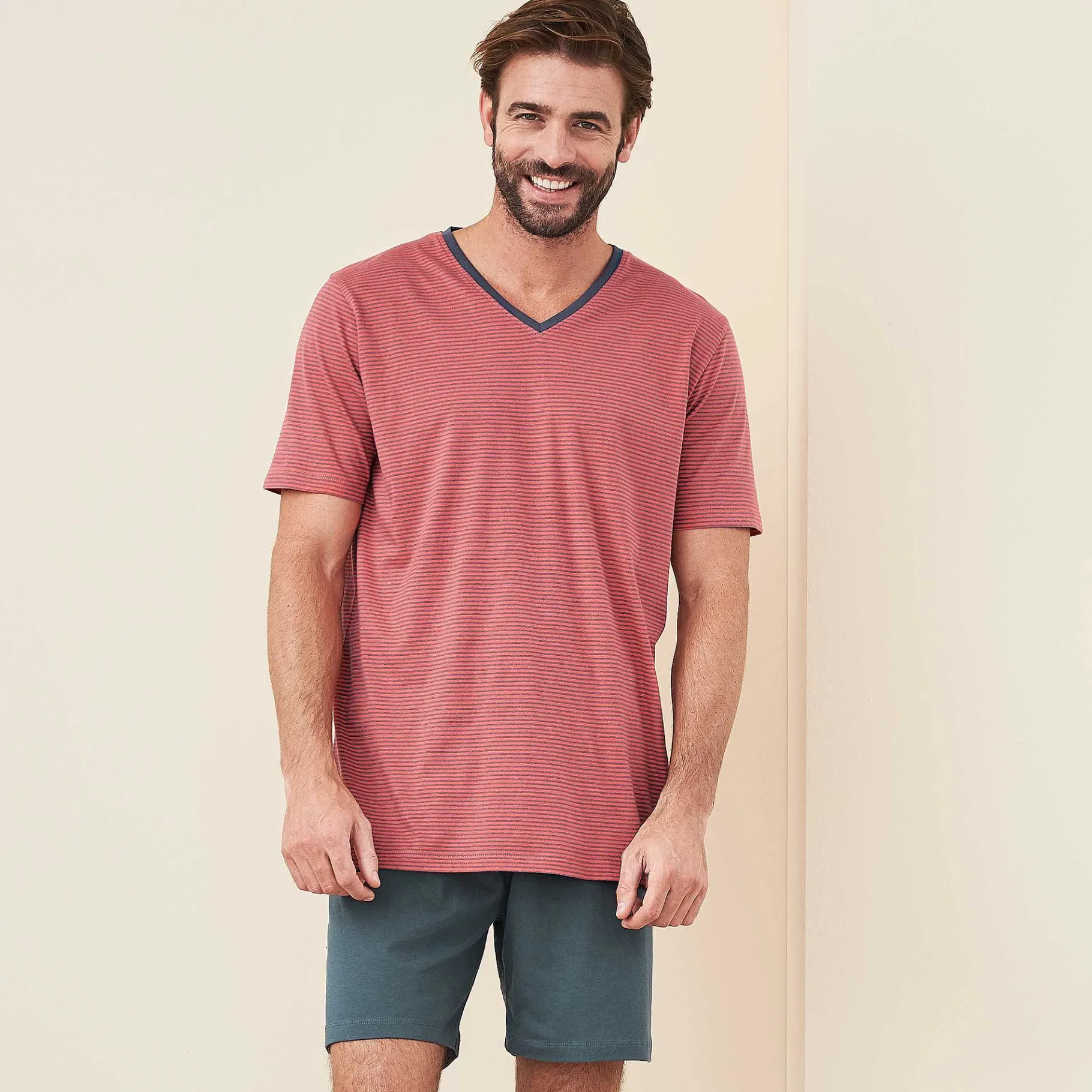 LIVING CRAFTS Karel | Pyjama Asfalt/Cayenne Hot