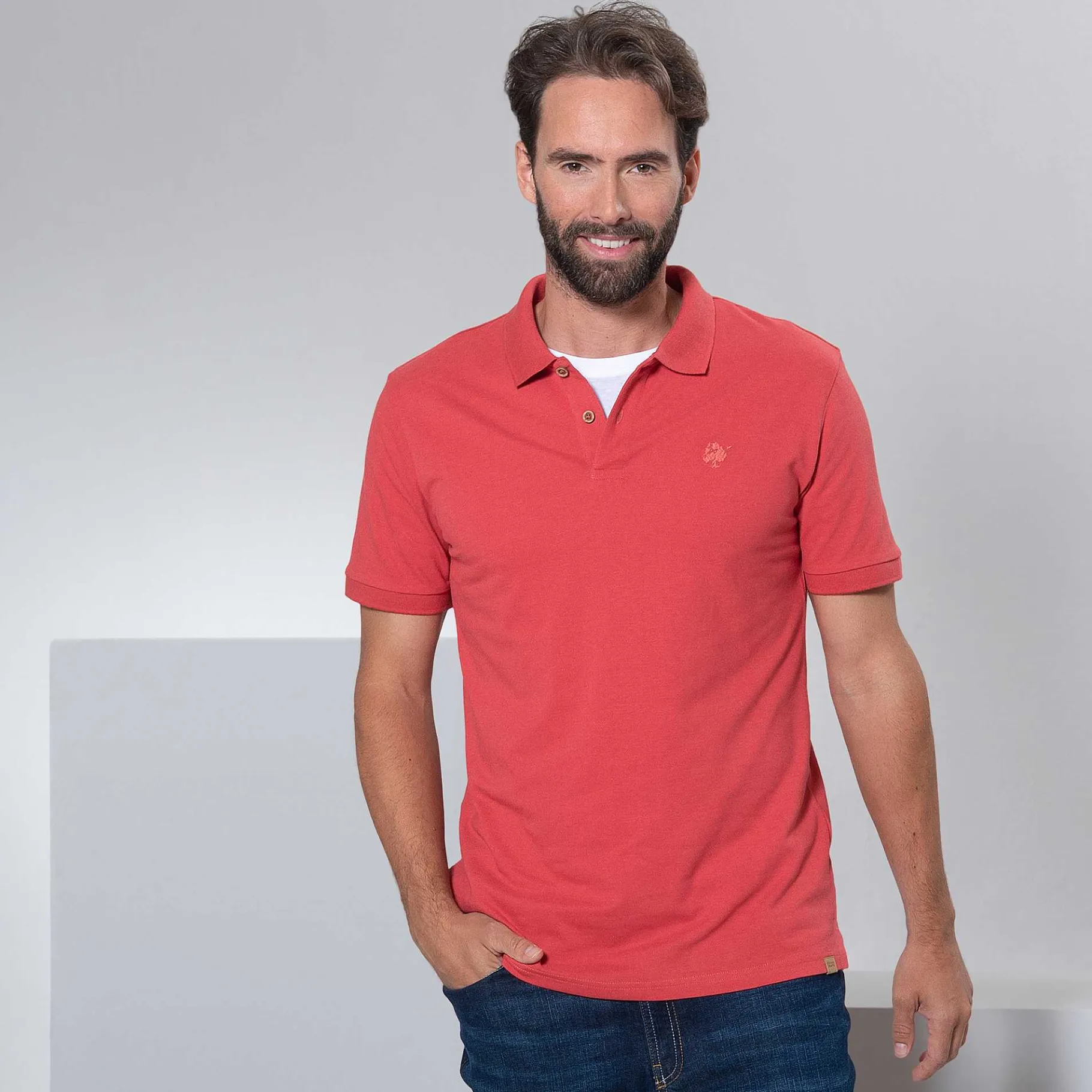 LIVING CRAFTS Kenley | Poloshirt Mineraal Rood Cheap