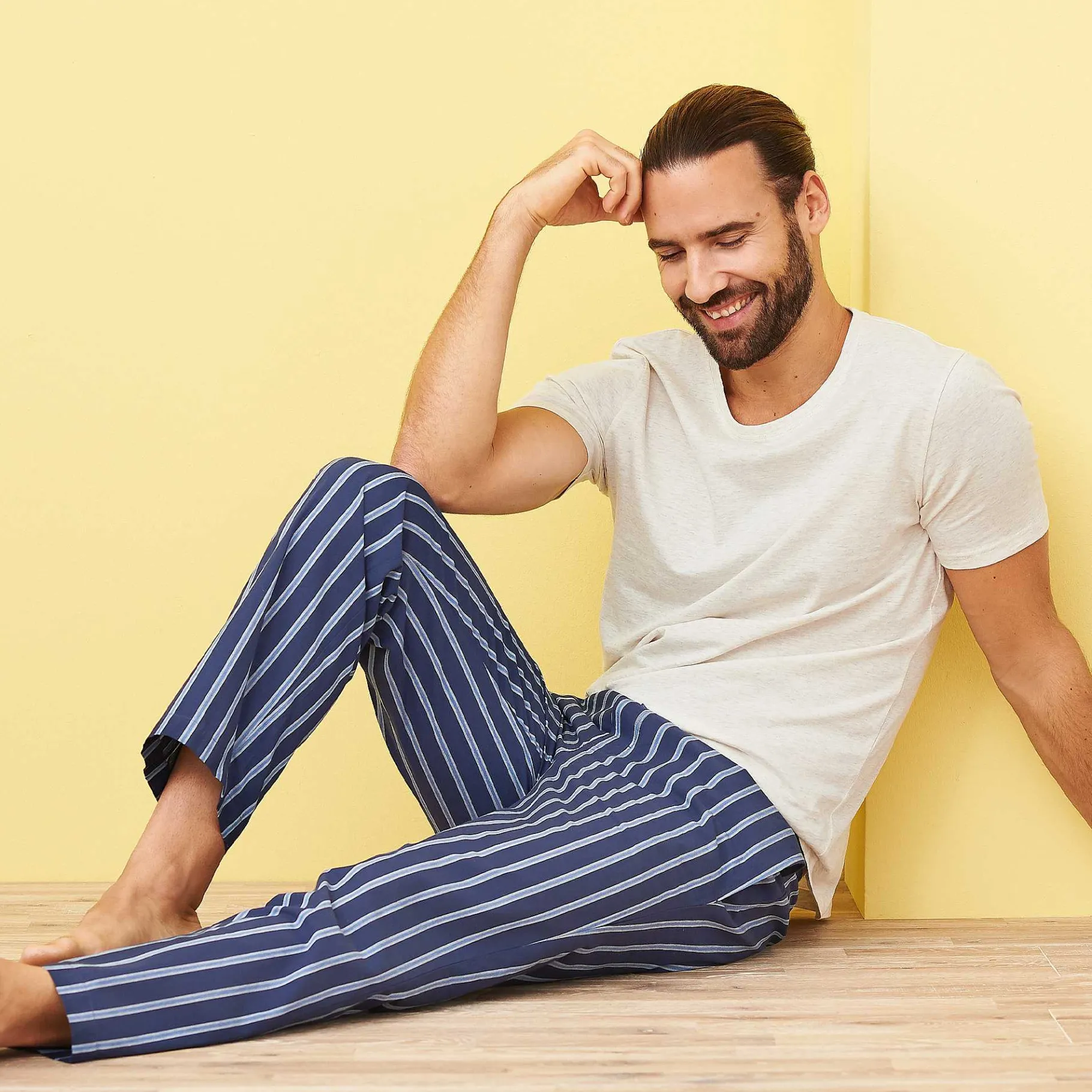 LIVING CRAFTS Klemens | Slaapbroek Marine/Azur Fashion