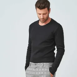 LIVING CRAFTS Leandro | Tshirt Met Lange Mouwen Zwart Clearance