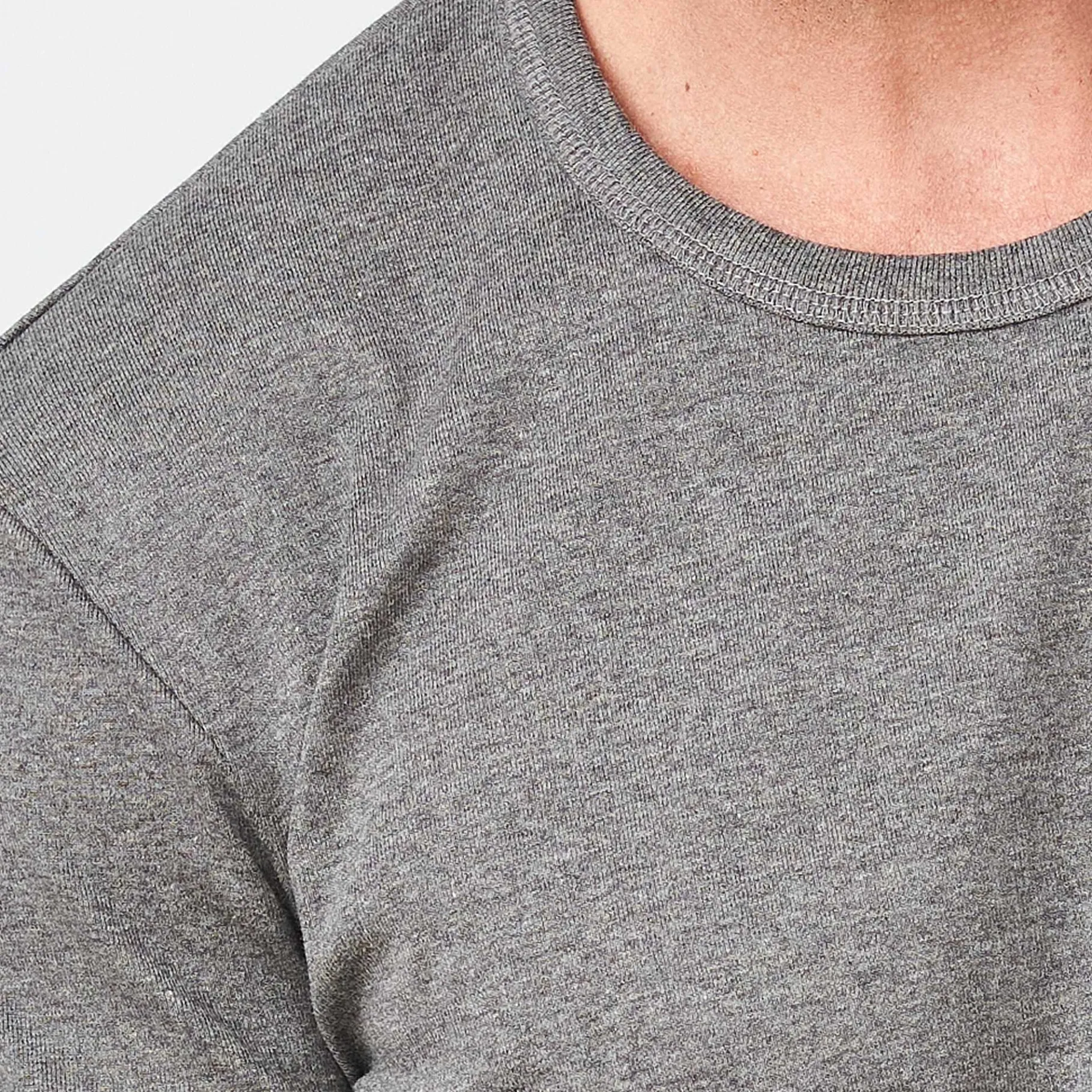 LIVING CRAFTS Leandro | Tshirt Met Lange Mouwen Grijs Gemeleerd Best