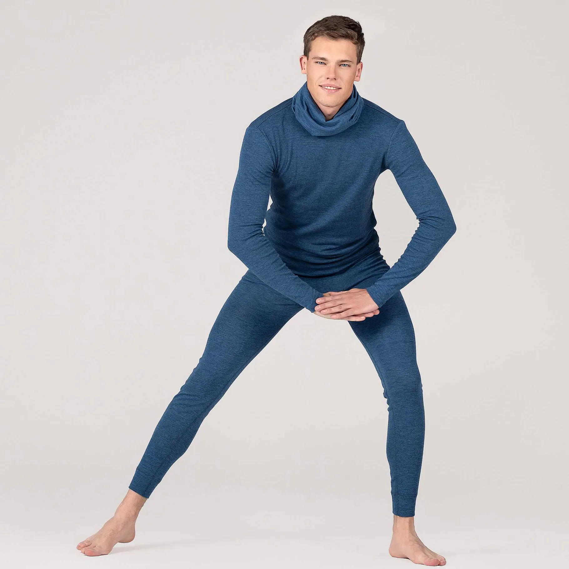 LIVING CRAFTS Liam | Tshirt Met Lange Mouwen Middenblauw Discount