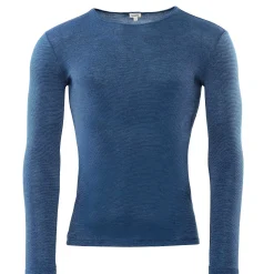 LIVING CRAFTS Liam | Tshirt Met Lange Mouwen Middenblauw Discount