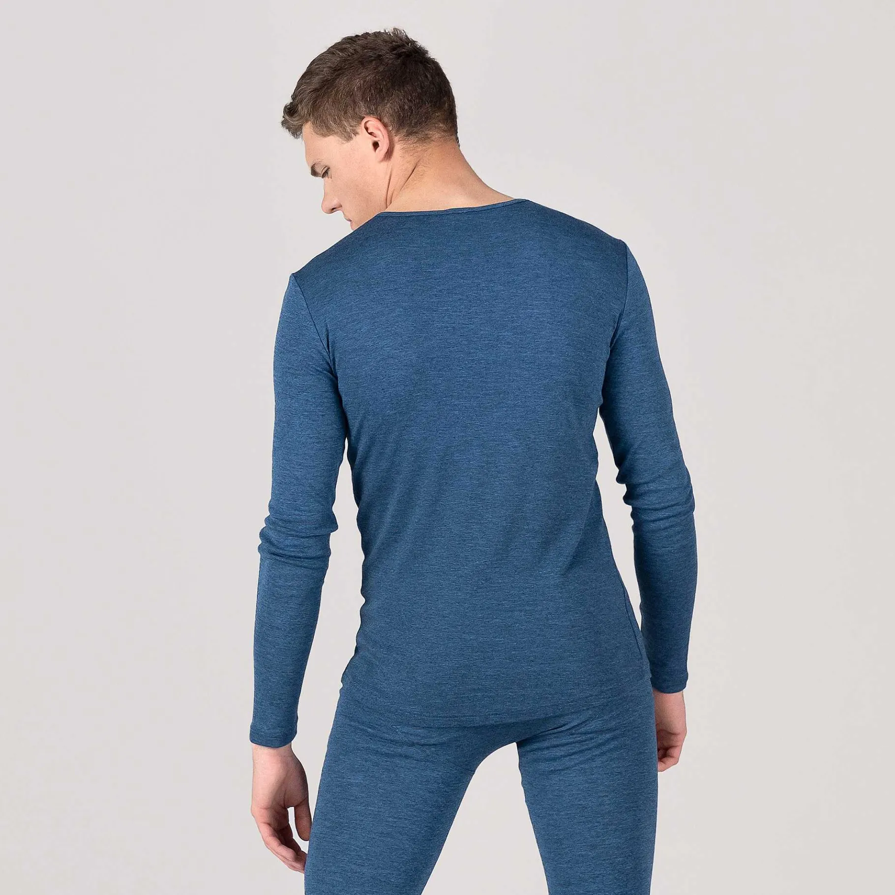 LIVING CRAFTS Liam | Tshirt Met Lange Mouwen Middenblauw Discount