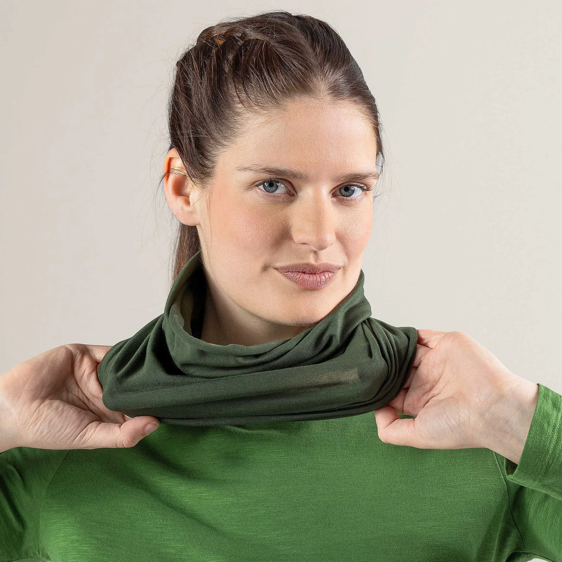 LIVING CRAFTS Lourdes | Multifunctionele Doek Donker Olijfgroen Best Sale