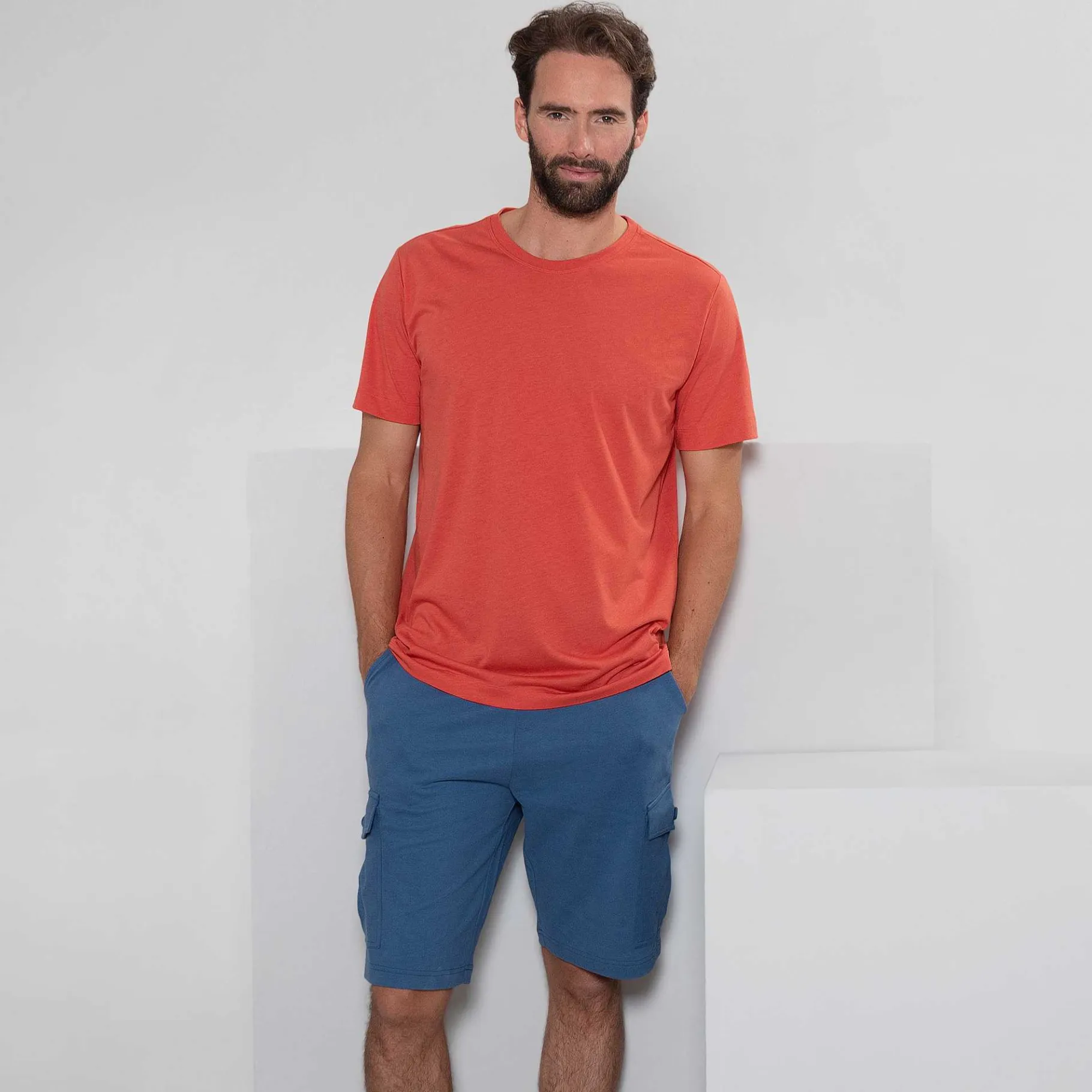 LIVING CRAFTS Manuel | Cargo-Bermuda'S Maanlicht Blauw Cheap