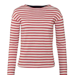 LIVING CRAFTS Muriel | Tshirt Met Lange Mouwen Echt Rood/Natuurlijk Shop