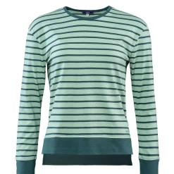 LIVING CRAFTS Nicci | Slaapshirt Mistig Groen / Streep New