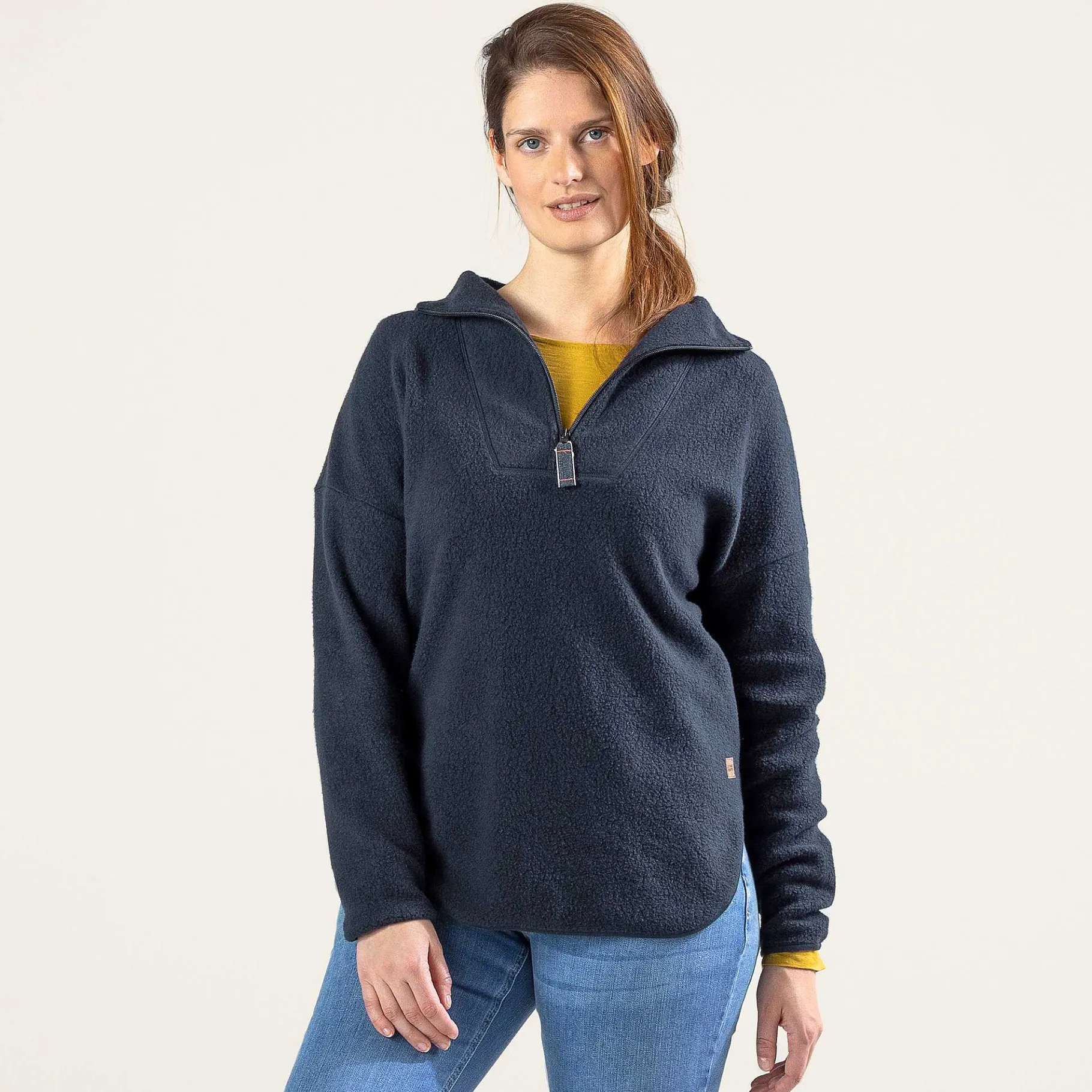 LIVING CRAFTS Nikita | Fleece-Troyer Inktblauw Shop