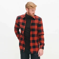LIVING CRAFTS Nikolaj | Shirt Verbrande Baksteen/Zwart Best Sale
