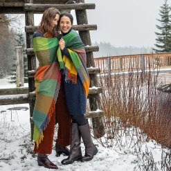 LIVING CRAFTS Noorderlicht | Deken Veelkleurig Discount