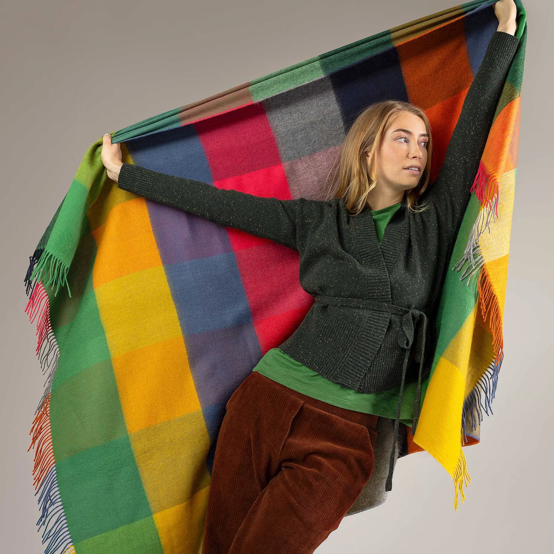 LIVING CRAFTS Noorderlicht | Deken Veelkleurig Discount