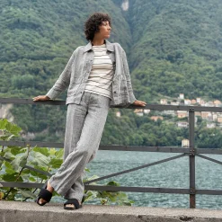 LIVING CRAFTS Ophelia | Linnen Broek Zout En Peper Cheap