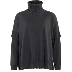 LIVING CRAFTS Paisley | Poncho Zwart Sale