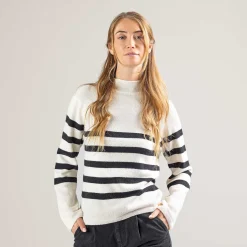 LIVING CRAFTS Paloma | Trui Zwart/Creme Fashion
