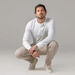 LIVING CRAFTS Paolo | Henley-Shirt Ecru Sale