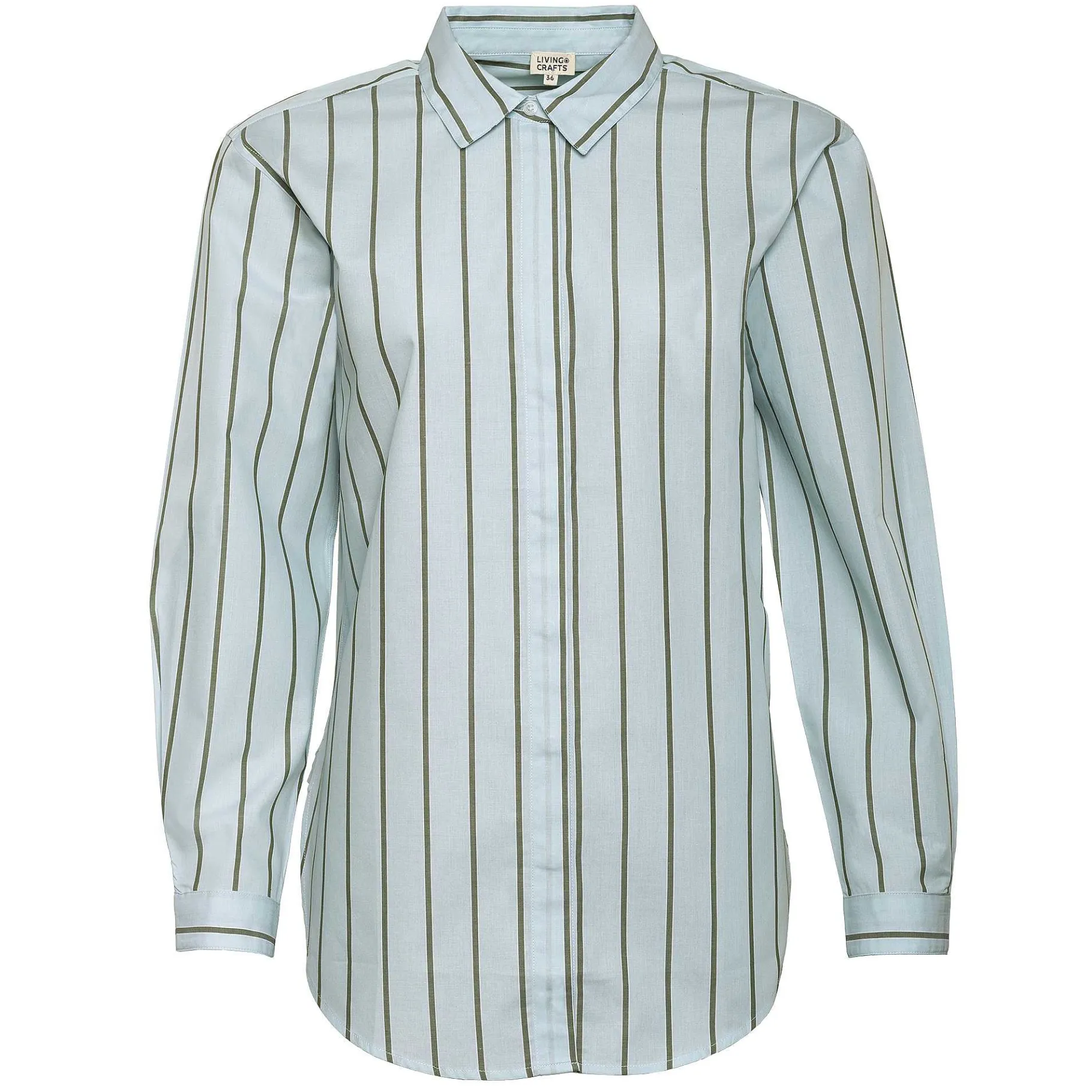 LIVING CRAFTS Patricia | Shirt Blauw/Olijf Discount