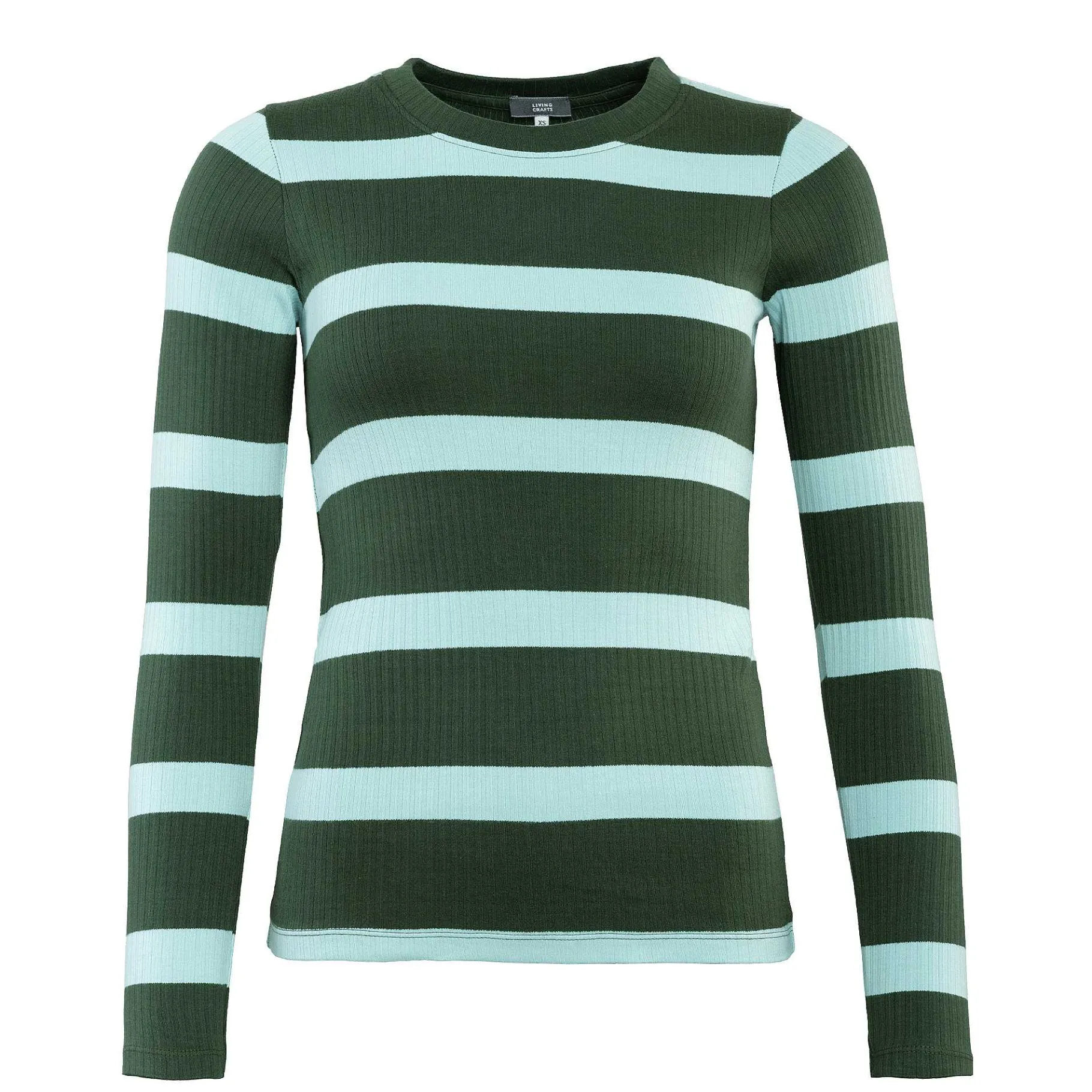LIVING CRAFTS Paula | Tshirt Met Lange Mouwen Donker Olijf/Eucalyptus Hot