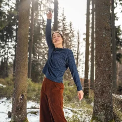 LIVING CRAFTS Peja | Tshirt Met Lange Mouwen Indigo-Patch Shop