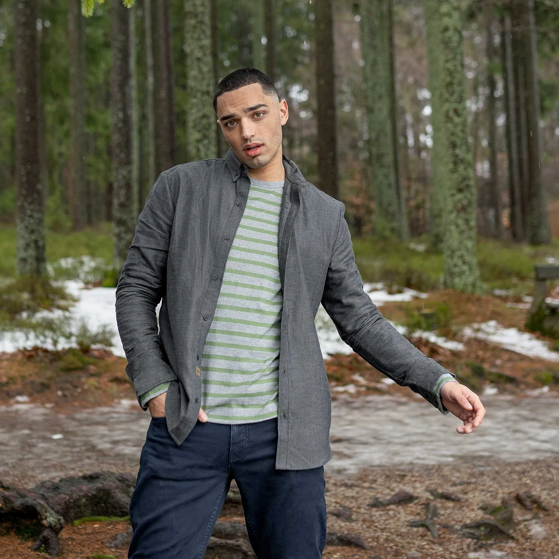 LIVING CRAFTS Pharren | Shirt Grafiet Flash Sale