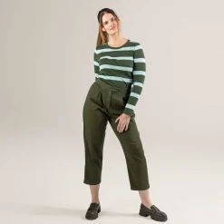 LIVING CRAFTS Philis | Broek Donker Olijfgroen Fashion