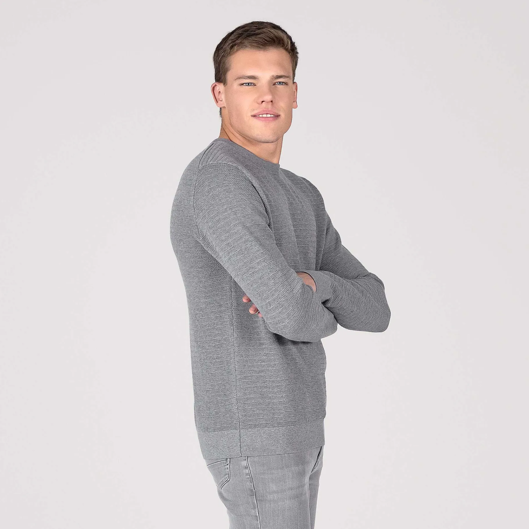 LIVING CRAFTS Piet | Trui Grijs Gemeleerd Online