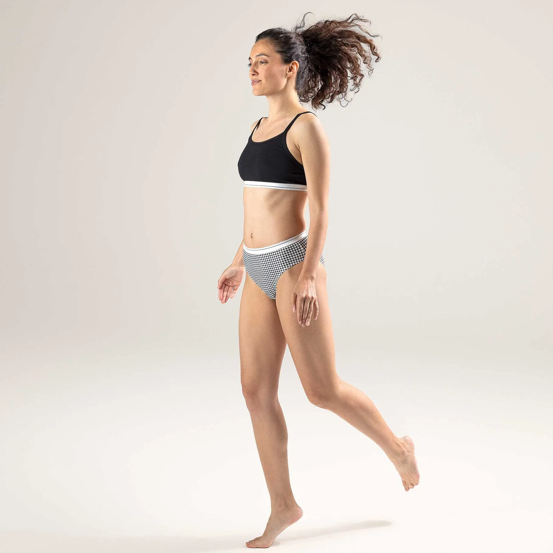 LIVING CRAFTS Pippa | Bustier, Set Van 2 Vichy Zwart/Creme Flash Sale