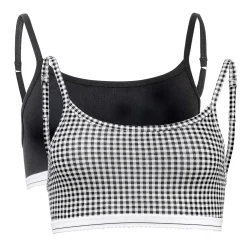 LIVING CRAFTS Pippa | Bustier, Set Van 2 Vichy Zwart/Creme Flash Sale