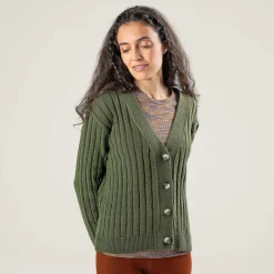 LIVING CRAFTS Pirala | Vest Donker Olijfgroen Fashion