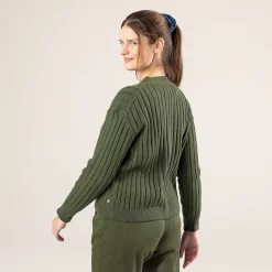 LIVING CRAFTS Pirala | Vest Donker Olijfgroen Fashion