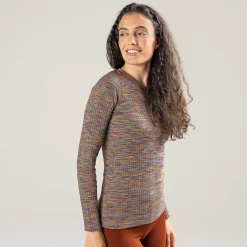 LIVING CRAFTS Priska | Tshirt Met Lange Mouwen Inktblauw/Roest Clearance