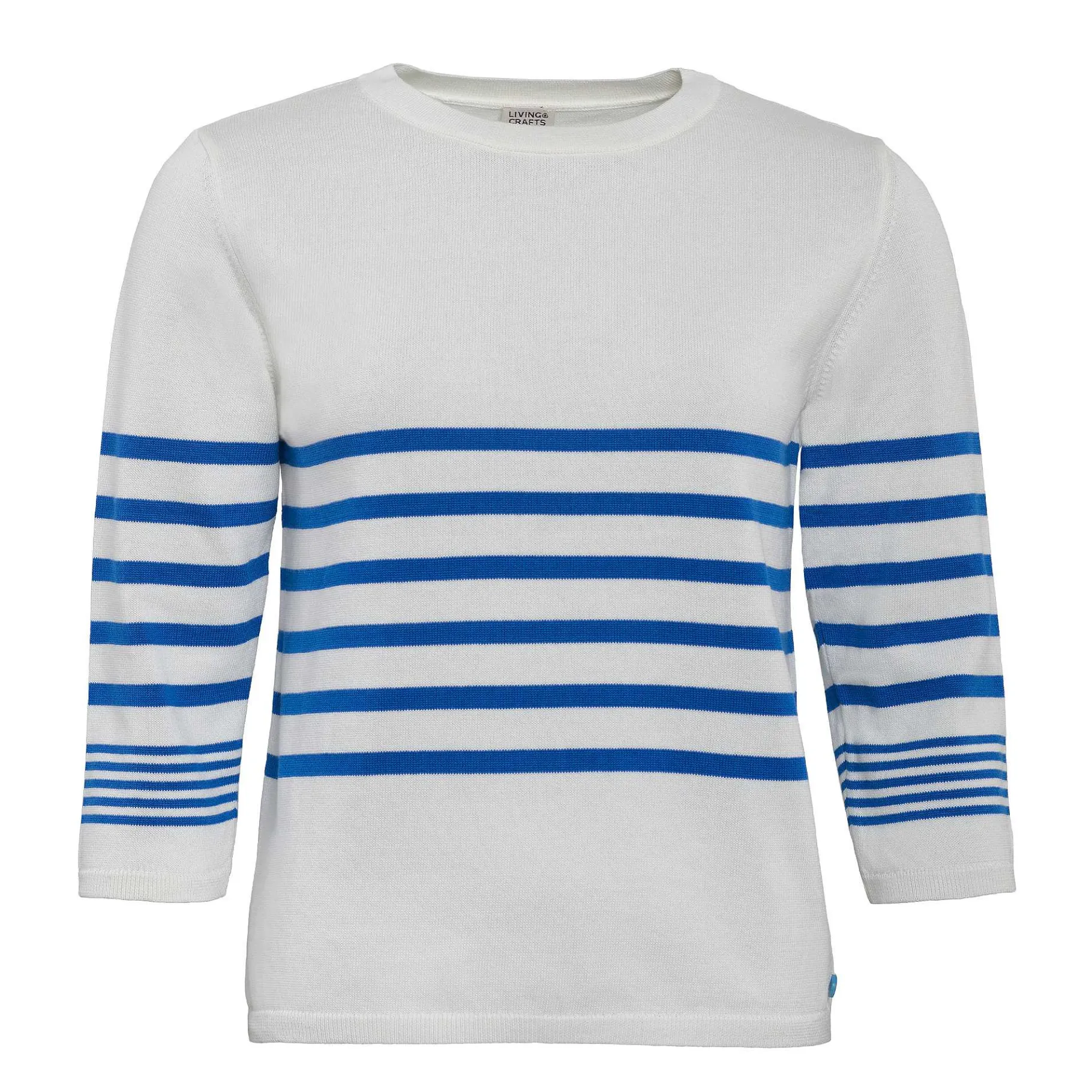 LIVING CRAFTS Romina | Trui Azuurblauw/Wit New