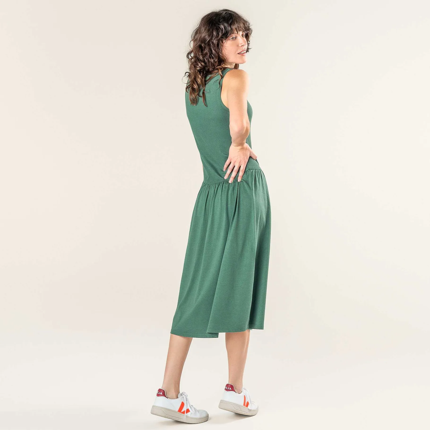 LIVING CRAFTS Roos | Jurk Groene Baai Sale