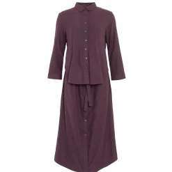 LIVING CRAFTS Waargebeurd Verhaal Charu | Jurk Aubergine Hot