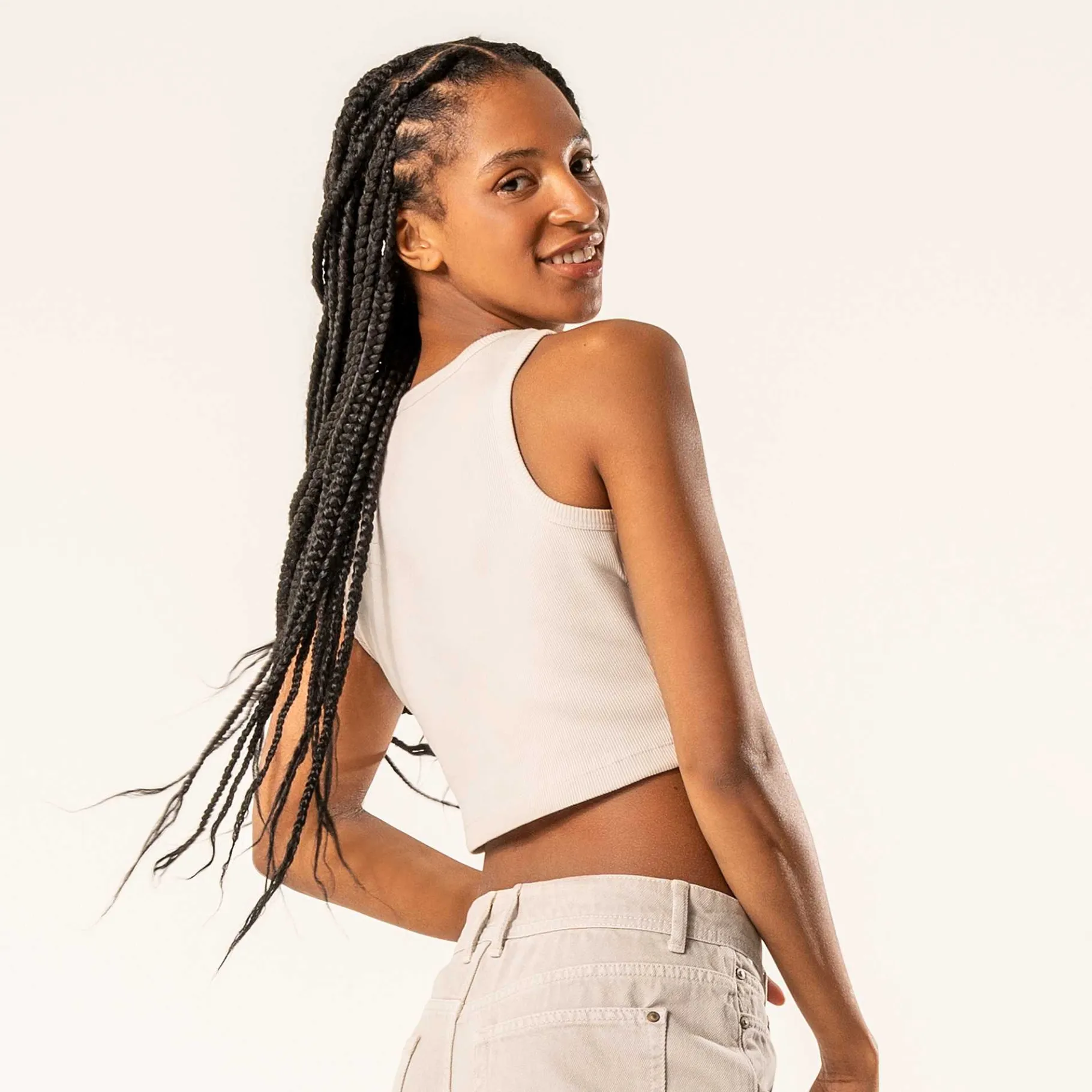 LIVING CRAFTS Waargebeurd Verhaal Demi | Geribbelde Crop-Top Zand Online
